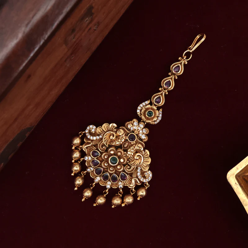Double Mayil Premium Nagas Bridal Maang Tikka